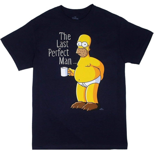 MBSDUVLPE Simpsons Homer Last Perfect Man Cotton T Shirt Men MBSDUVLPE Simpsons Homer Last Perfect Man Cotton T Shirt Men