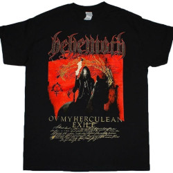 MBSDUVLPE Behemoth Ov My Herculean Exile North American Black T-Shirt Black Mens
