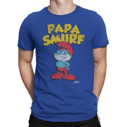 PAPA Smurf Crackle Men T-Shirt - Gift for Father`s Day, Birthday Size S - 5XL PAPA Smurf Crackle Men T-Shirt - Gift for Father`s Day, Birthday Size S - 5XL