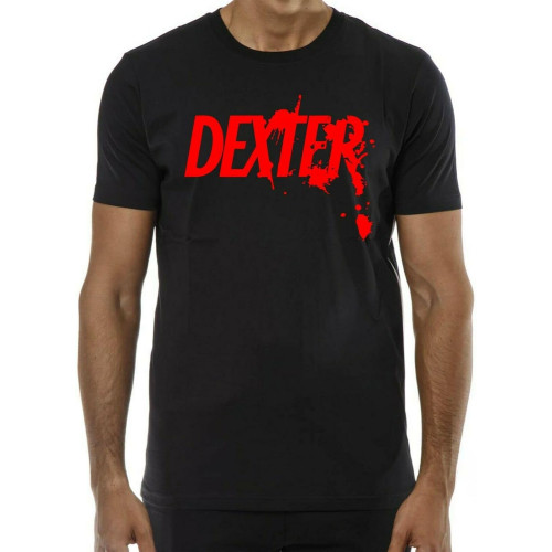 T-Shirt Dexter TV Series Man Shirt Black 100% Cotton Shirt T-Shirt Dexter TV Series Man Shirt Black 100% Cotton Shirt