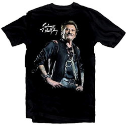Johnny Hallyday Star Homme Noir Mens T Shirt Black Men Johnny Hallyday Star Homme Noir Mens T Shirt Black Men