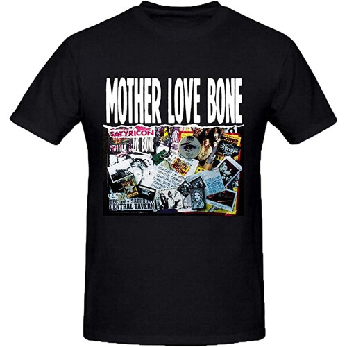 Mother Love Bone Mother Love Bone Mens Grey Tee Shirts Crew Neck Black Mother Love Bone Mother Love Bone Mens Grey Tee Shirts Crew Neck Black