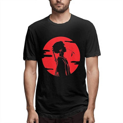 XIKANGGMEI Samurai Champloo Men's Cotton Casual Round Neck Short Sleeve t-Shirt XIKANGGMEI Samurai Champloo Men's Cotton Casual Round Neck Short Sleeve t-Shirt