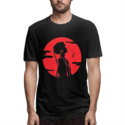 XIKANGGMEI Samurai Champloo Men's Cotton Casual Round Neck Short Sleeve t-Shirt