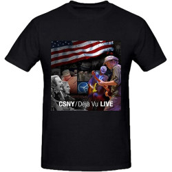 Crosby Stills Nash Dj Vu Live Men's Short Sleeve Crew Neck T-Shirt