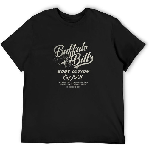 Short Sleeve of The Lambs Buffalo Bill's Body Lotion Men's T Shirt Movie Shirt Top Black Short Sleeve of The Lambs Buffalo Bill's Body Lotion Men's T Shirt Movie Shirt Top Black