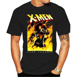 Jean Grey Dark Phoenix Tshirt Xmen Comics Men's T Shirt Retro Tee Shirt Black