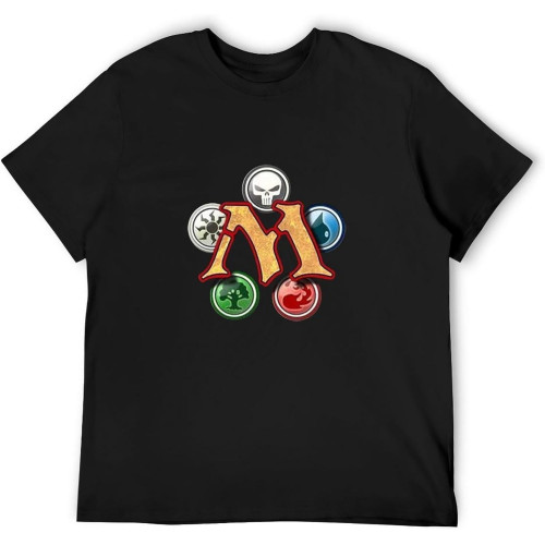 XIKANGGMEI Men's Magic Gathering Game Logo T Shirt Black XIKANGGMEI Men's Magic Gathering Game Logo T Shirt Black