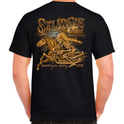 XIKANGGMEI Sturgis 2021 81st Motorcycle Rally Wild Horse Biker Event Motorcycle T Shirt Black Men's XIKANGGMEI Sturgis 2021 81st Motorcycle Rally Wild Horse Biker Event Motorcycle T Shirt Black Men's