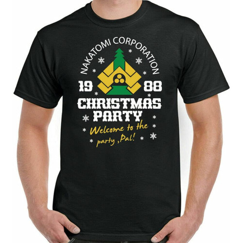 DIE Hard Christmas T-Shirt Mens Nakatomi Party Bruce Willis Movie Unisex Tee DIE Hard Christmas T-Shirt Mens Nakatomi Party Bruce Willis Movie Unisex Tee