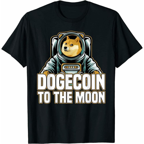 XIKANGGMEI Dogecoin t Shirt Doge to The Moon Vintage Funny Gift for Man t Shirt Black XIKANGGMEI Dogecoin t Shirt Doge to The Moon Vintage Funny Gift for Man t Shirt Black