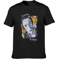 Johnny Rotten Collage T-Shirt Graphic Mens Basic Black Unisex Cotton Casual Tee Johnny Rotten Collage T-Shirt Graphic Mens Basic Black Unisex Cotton Casual Tee