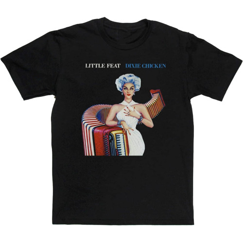 Vintage Little Feat Dixie Chicken T-Shirt Short Sleeve Graphic Men's Tee Black