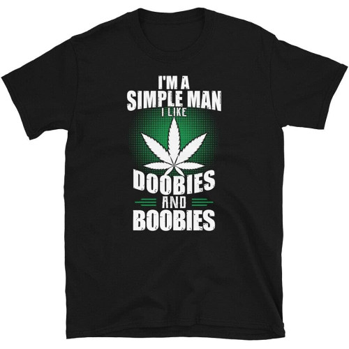 XIKANGGMEI Doobies & Boobies Legalize Pot Weed Gift T-Shirt XIKANGGMEI Doobies & Boobies Legalize Pot Weed Gift T-Shirt