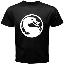 New Mortal Kombat Logo Tournament Movie LIU Kang Men's Black T-Shirt