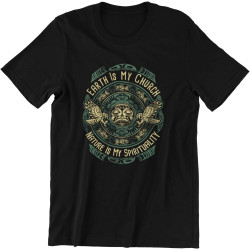 XIKANGGMEI Earth is My Church, Nature is My Spirit - Printed T-Shirt Greenpeace World XIKANGGMEI Earth is My Church, Nature is My Spirit - Printed T-Shirt Greenpeace World