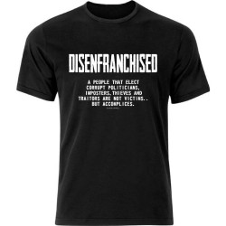 XIKANGGMEI Disenfranchised George Orwell Quote T Shirt Black