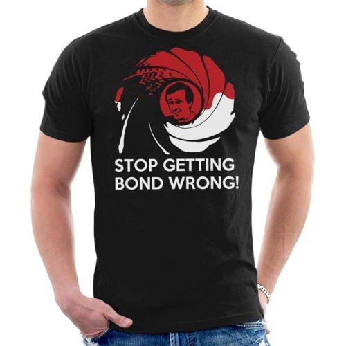 Alan Partridge Stop Getting Bond Wrong Men's T-Shirt Alan Partridge Stop Getting Bond Wrong Men's T-Shirt