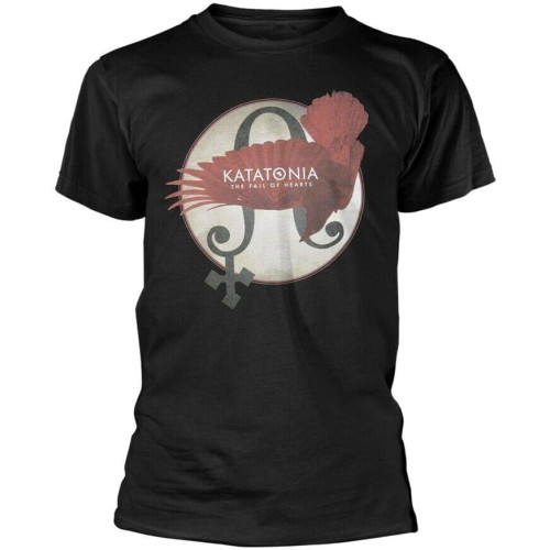 POLDBBs Katatonia Fall of Hearts Tee T-Shirt Mens Unisex Black POLDBBs Katatonia Fall of Hearts Tee T-Shirt Mens Unisex Black