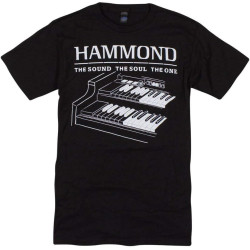 POLDBBs Hammond Organ B3 Printed T-Shirt Graphic Tee Men Shirt Black XL