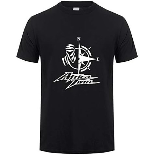 POLDBBs Africa Twin Motorcycle Printed T-Shirt Graphic Tee Men Shirt Black L POLDBBs Africa Twin Motorcycle Printed T-Shirt Graphic Tee Men Shirt Black L