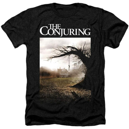 POLDBBs The Conjuring Poster Adult Heather T-Shirt Black L POLDBBs The Conjuring Poster Adult Heather T-Shirt Black L