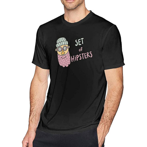 Father's Day Hipsters Set Men's T-Shirt Tees Short Workout Tops Slim-fit Father's Day Hipsters Set Men's T-Shirt Tees Short Workout Tops Slim-fit