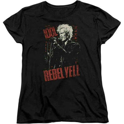 POLDBBs Men's Billy Idol Brick Wall Rebel Yell T Shirt
