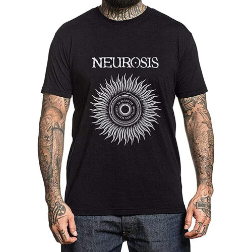 POLDBBs Men's Neurosis Shirt Oakland Metal Band Music Tour Black Cotton T-Shirt