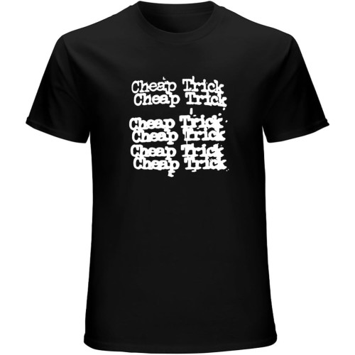 Cheap Trick Repeat T-Shirt Graphics Tee Black Tee Shirt Cheap Trick Repeat T-Shirt Graphics Tee Black Tee Shirt