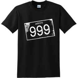999 - Punk Rock Band T-Shirt, New Wave, 1977 Black