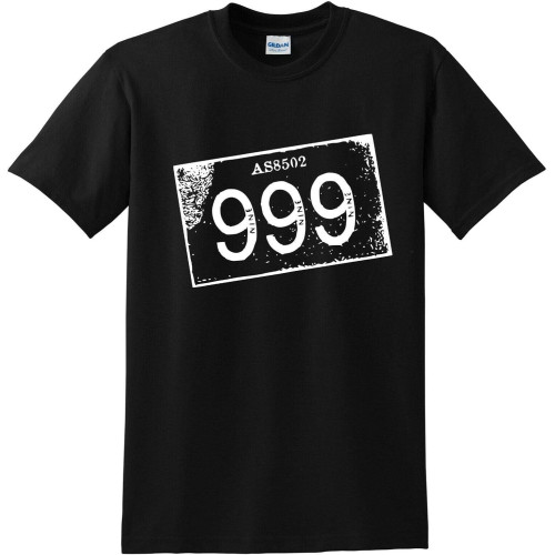 999 - Punk Rock Band T-Shirt, New Wave, 1977 Black 999 - Punk Rock Band T-Shirt, New Wave, 1977 Black