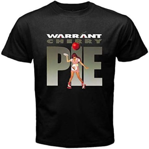 New Warrant *Cherry Pie Rock Band Men's Black T-Shirt Size S-3XL 100% Cotton New Warrant *Cherry Pie Rock Band Men's Black T-Shirt Size S-3XL 100% Cotton