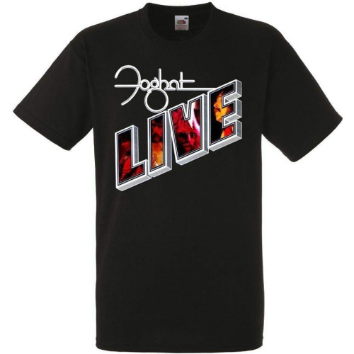 Foghat Live Mens Unisex Black Rock T-Shirt Sizes S-XXXL Foghat Live Mens Unisex Black Rock T-Shirt Sizes S-XXXL