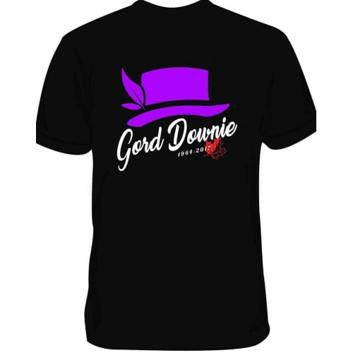 POLDBBs New New GORD Downie Tragically Hip Singer Tribute Legend T-Shirt Black POLDBBs New New GORD Downie Tragically Hip Singer Tribute Legend T-Shirt Black