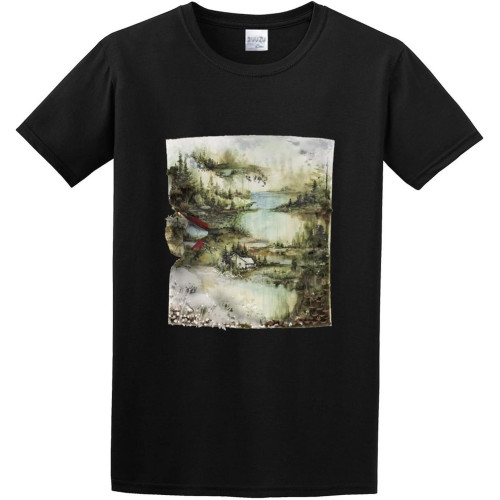 Bon Iver Album Graphic T-Shirt Black Men's Tee Bon Iver Album Graphic T-Shirt Black Men's Tee