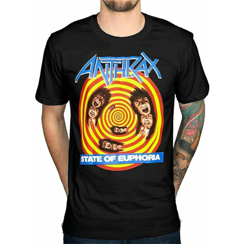 Anthrax-State-of-PHORIA Cotton Black T-Shirt Anthrax-State-of-PHORIA Cotton Black T-Shirt