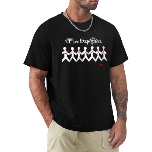 Three Days Grace Shirt Men's Short Sleeve Crewneck T-Shirts Casual Summer Vintage Tops Three Days Grace Shirt Men's Short Sleeve Crewneck T-Shirts Casual Summer Vintage Tops