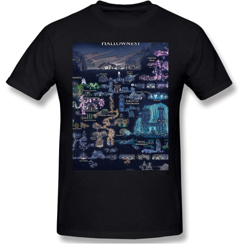 Becute T-Shirt for Men Hollow Knight Map Graphic 100% Cotton Hollow Knight T Shirt Funny Clothes Becute T-Shirt for Men Hollow Knight Map Graphic 100% Cotton Hollow Knight T Shirt Funny Clothes