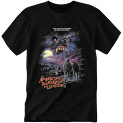 an American Werewolf in London Men's Casual Short Sleeve t Shirt Black an American Werewolf in London Men's Casual Short Sleeve t Shirt Black