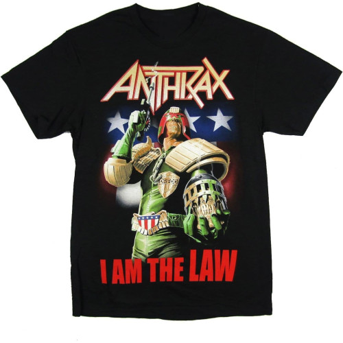 Anthrax I Am The Law Black T Shirt New Official Band Merch Anthrax I Am The Law Black T Shirt New Official Band Merch