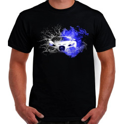 Bugatti Sport Car FIRE Effect FINE Art Graphic Design T-Shirt Bugatti Sport Car FIRE Effect FINE Art Graphic Design T-Shirt