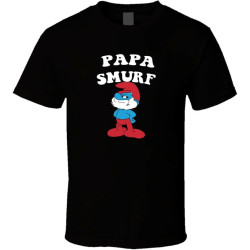 PAPA Smurf Joke Gift Funny Logo t-Shirt Men's PAPA Smurf Joke Gift Funny Logo t-Shirt Men's