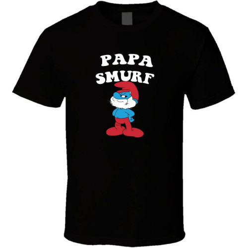 PAPA Smurf Joke Gift Funny Logo t-Shirt Men's