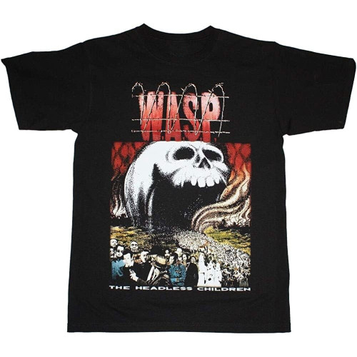 W.A.S.P. The Headless Children'89 Wasp Heavy Metal Band New Black T-Shirt Black W.A.S.P. The Headless Children'89 Wasp Heavy Metal Band New Black T-Shirt Black