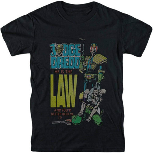 T-Shirt He is The Law Number #1 Comic-Movie - Black T-Shirt He is The Law Number #1 Comic-Movie - Black
