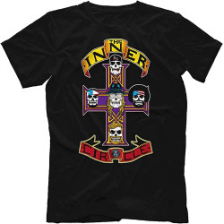 AEW - All Elite Wrestling The Inner Circle Retro Cross T-Shirt Black XXL X-Small Black AEW - All Elite Wrestling The Inner Circle Retro Cross T-Shirt Black XXL X-Small Black
