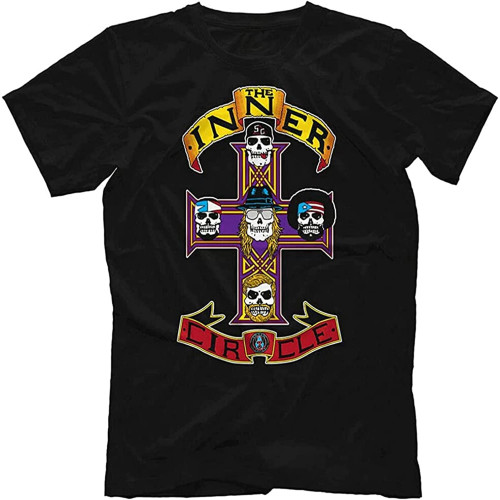 AEW - All Elite Wrestling The Inner Circle Retro Cross T-Shirt Black XXL X-Small Black AEW - All Elite Wrestling The Inner Circle Retro Cross T-Shirt Black XXL X-Small Black