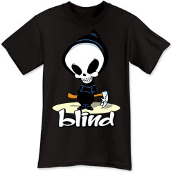Fashion Blind Skateboard Logo Sport Black Men's T-Shirt Size S-3XL Black XS Black