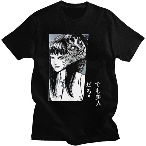 Tomie Junji Ito Men's Cotton T-Shirt Short Sleeves Horror Manga Uzumaki Akira Shintaro Kago Tee Clothing Merch Tomie Junji Ito Men's Cotton T-Shirt Short Sleeves Horror Manga Uzumaki Akira Shintaro Kago Tee Clothing Merch
